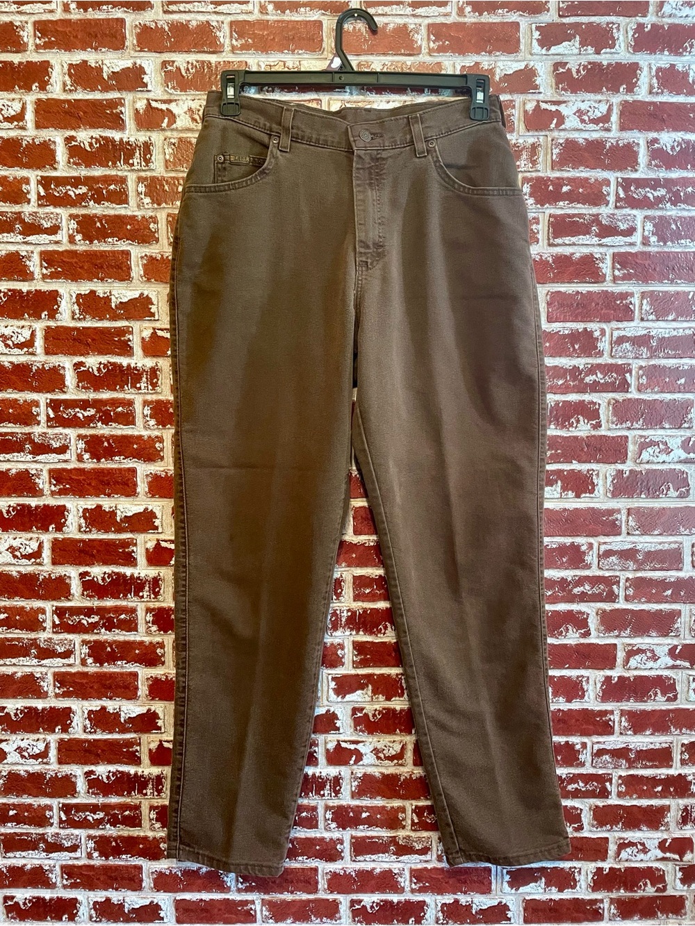 Vintage 90’s Lee Original Jeans. Straight Leg High Waisted Brown. Vintage Sz. 12
